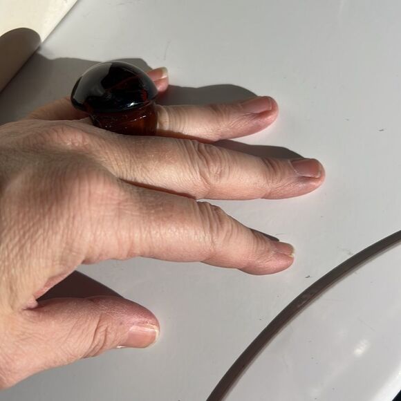 Hand Blown Glass Ring Size 7 - 7.25 - Picture 9 of 15